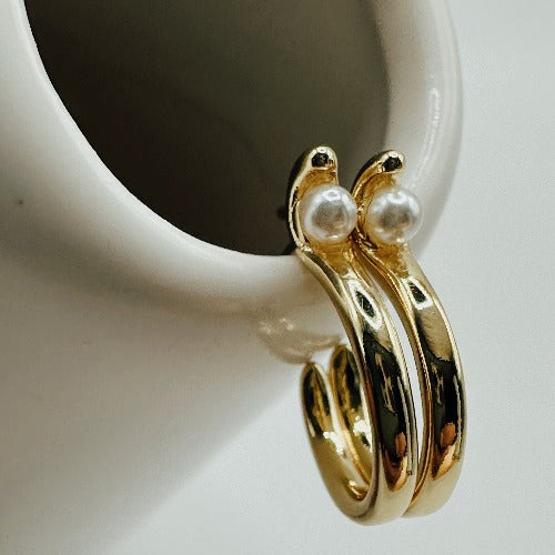 simple pearl hoop