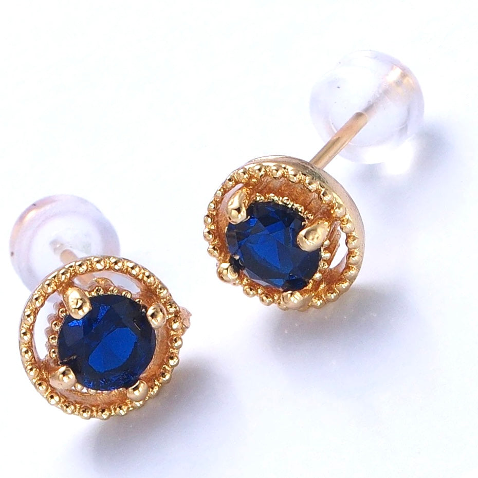 round gem studs